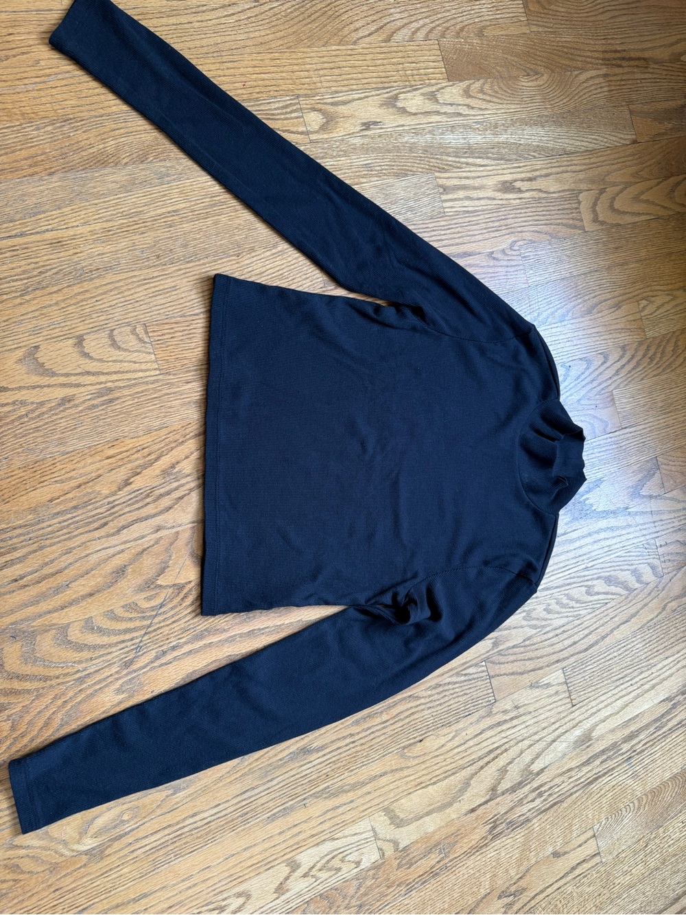 American Eagle Outfitters Black Long-Sleeve Mock Neck Top